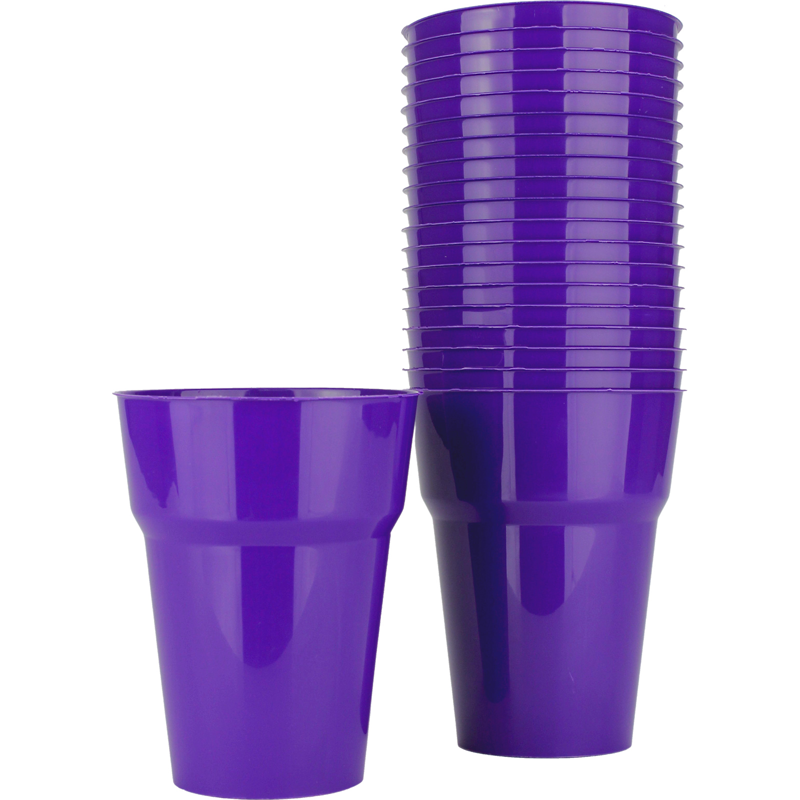 Purple Plastic Reusable Cups 285ml (Pack of 20)