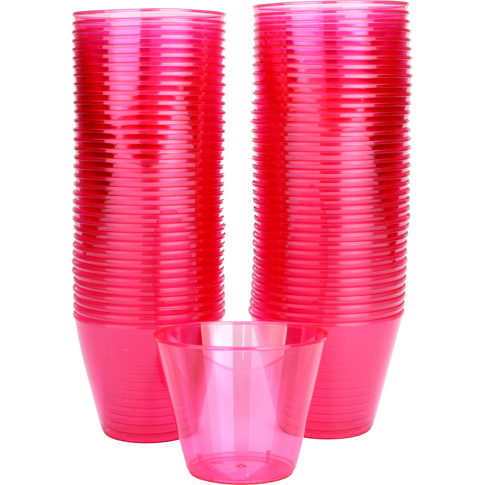 Hot Pink Plastic Tumbler Cups (Pack of 72)