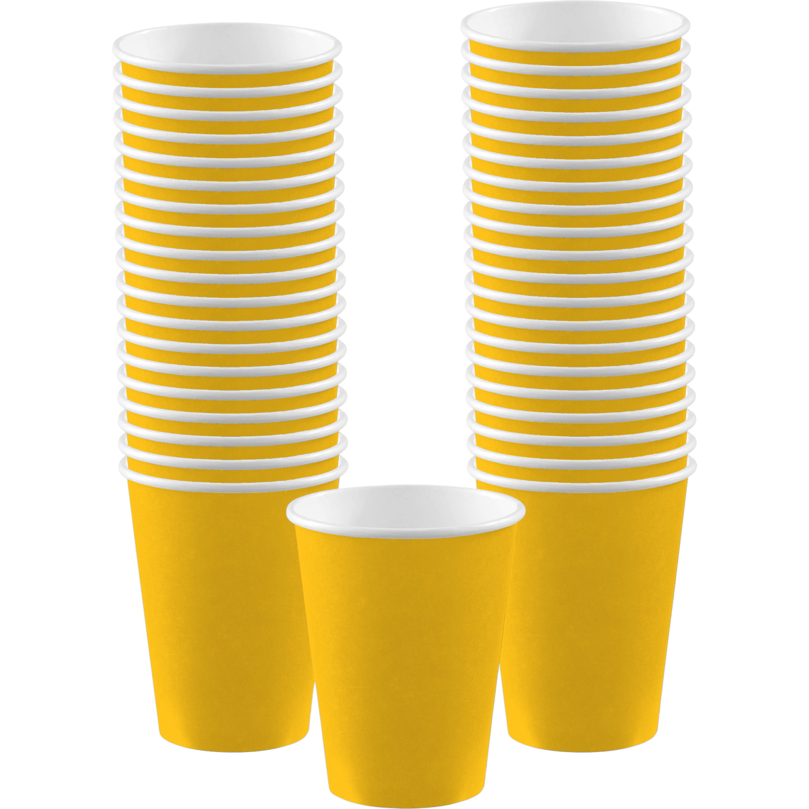 Yellow Paper Coffee/Drink Cups 354ml (Pack of 40)