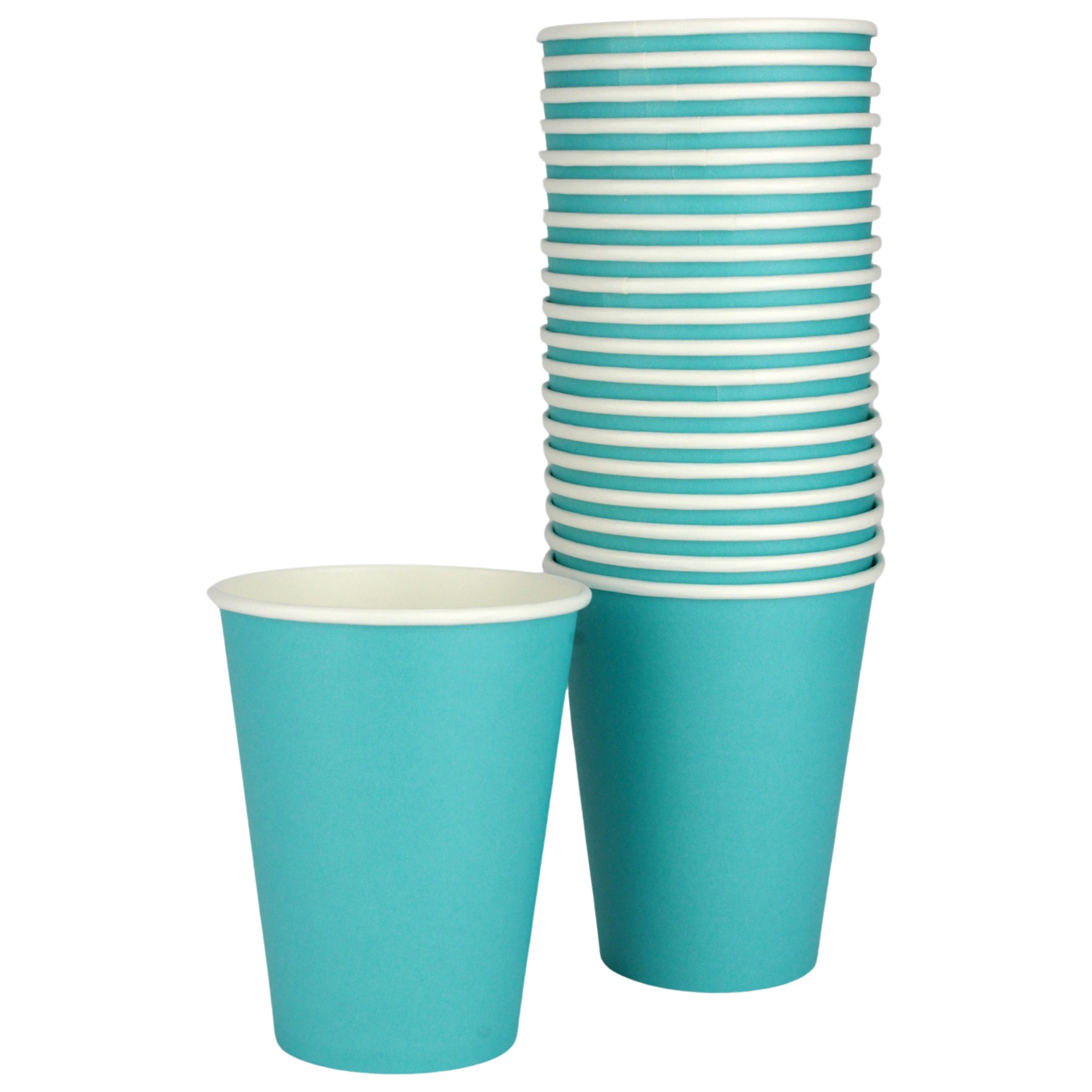 Caribbean Blue Paper Cups 354ml (Pack of 20)