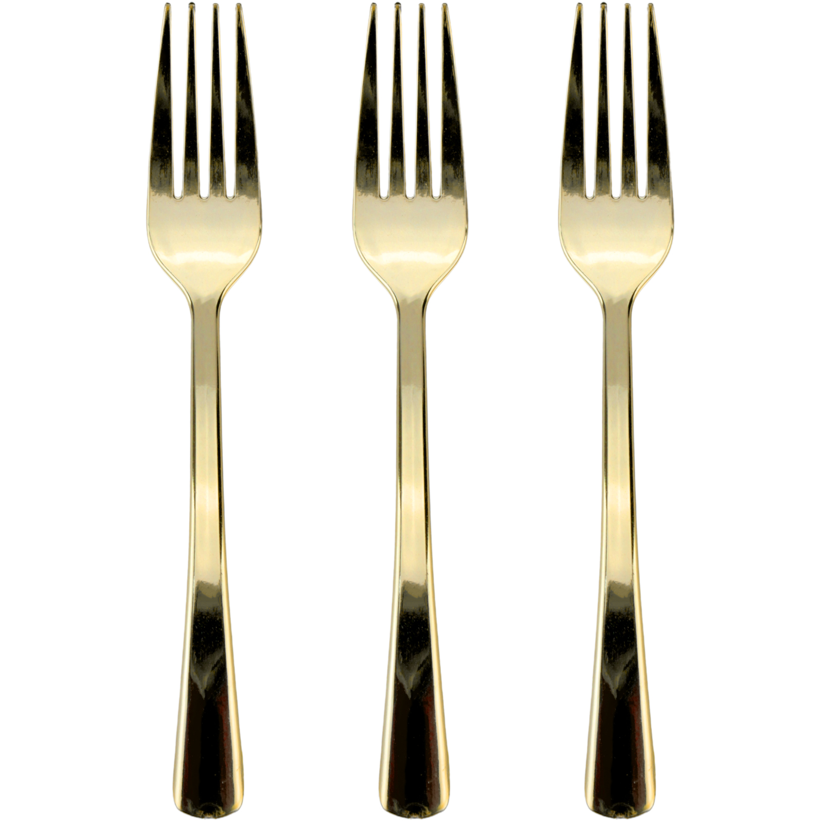 Gold Flair Reusable Plastic Forks (Pack of 25) 
