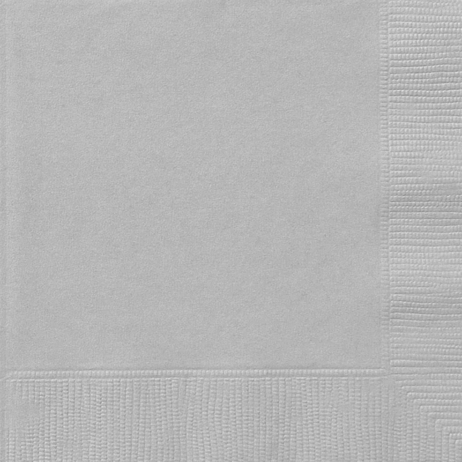 Silver Large Napkins / Serviettes (Pack of 50)