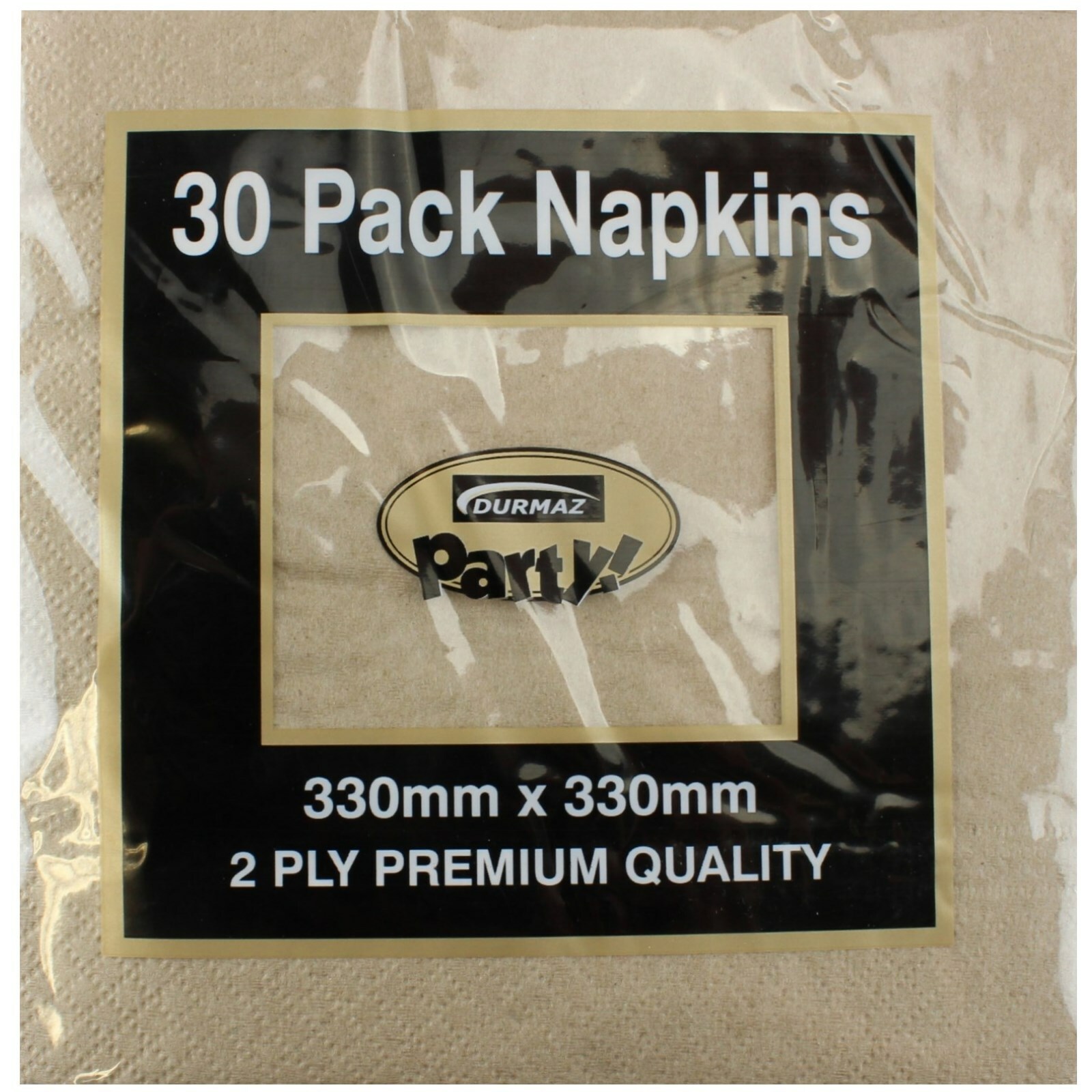 Brown Kraft Paper Large Napkins / Serviettes (Pack of 30)