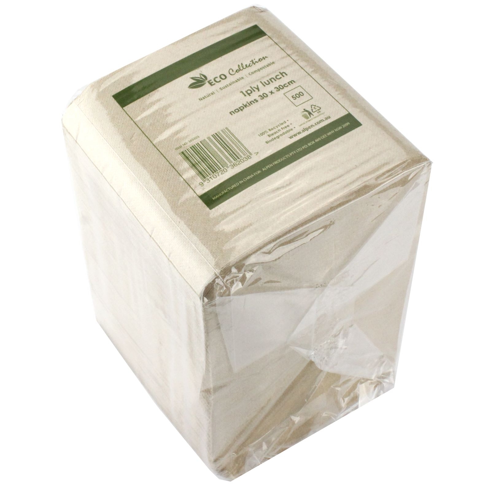 Brown Kraft Paper Eco Large Napkins / Serviettes (Bulk Pack of 500)