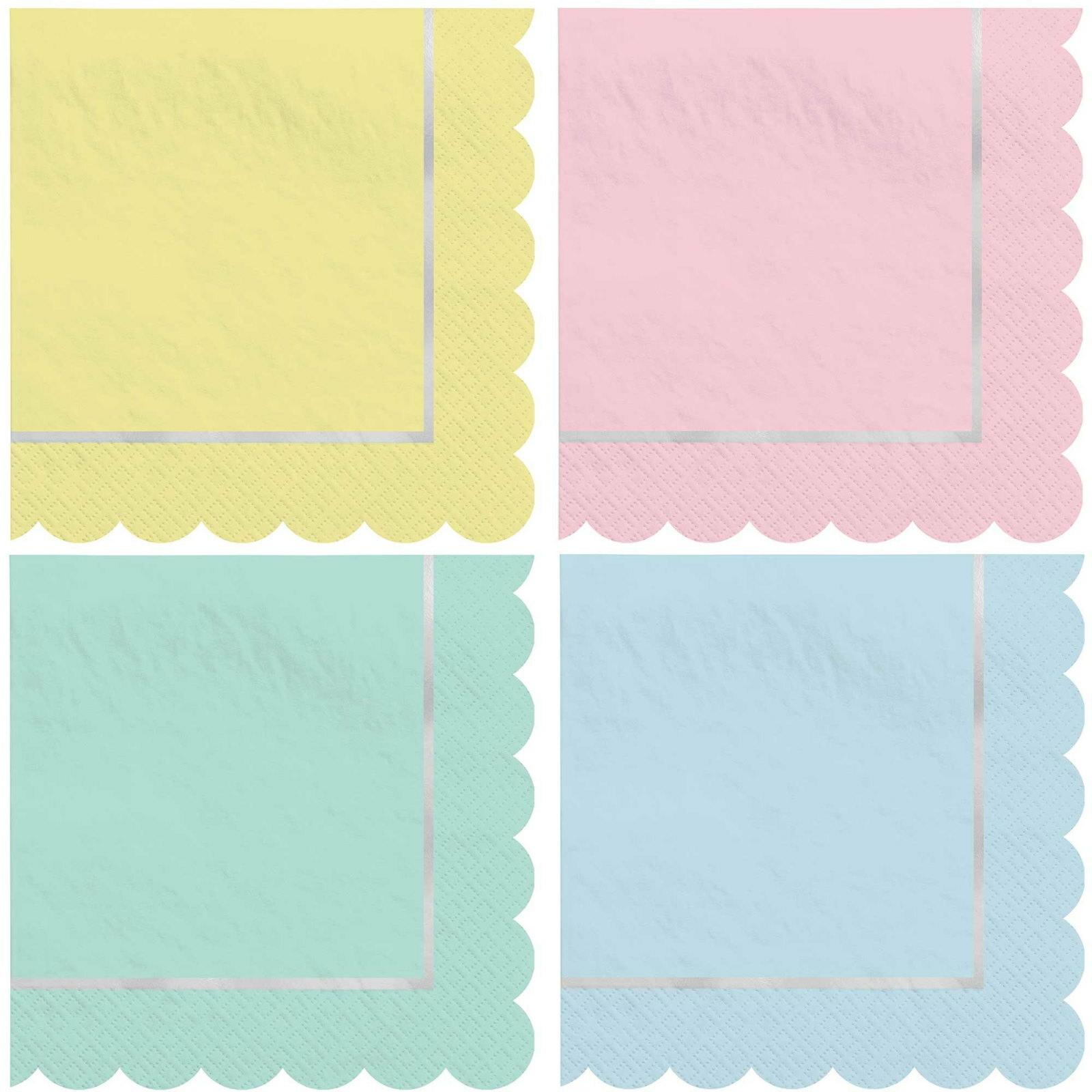 Pretty Pastels Large Paper Napkins / Serviettes (Pack of 16)