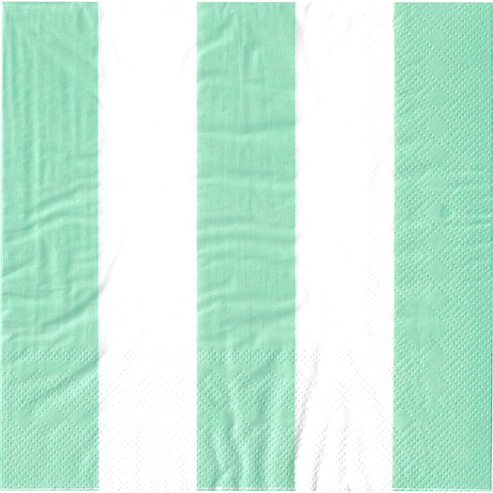  Mint Green and White Striped Large Napkins / Serviettes (Pack of 20)