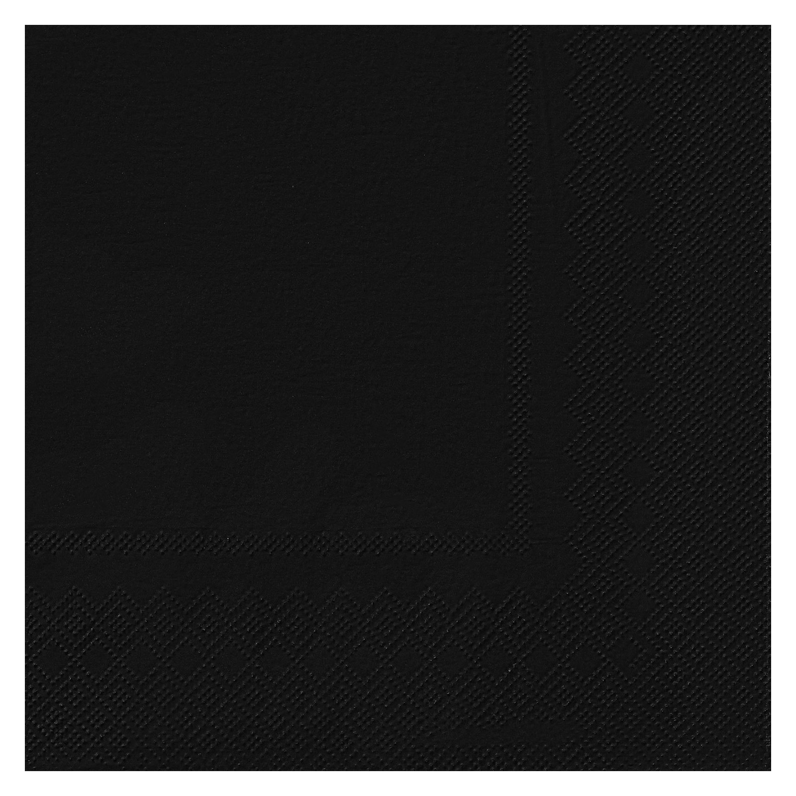 Midnight Black Large Paper Napkins / Serviettes (Pack of 50)
