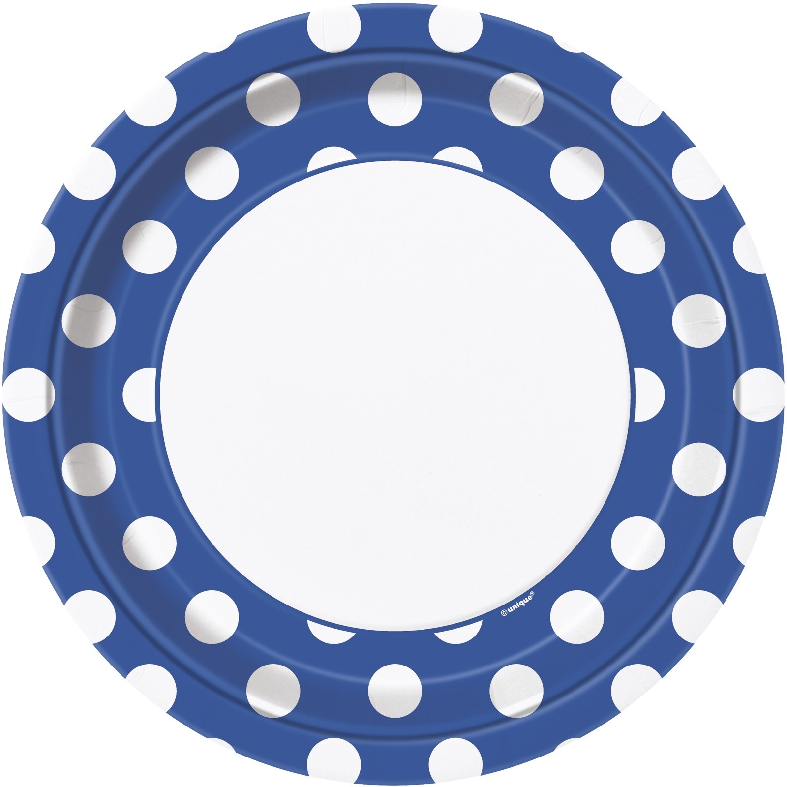 Blue Polkadot Large Plates (Pack of 8)