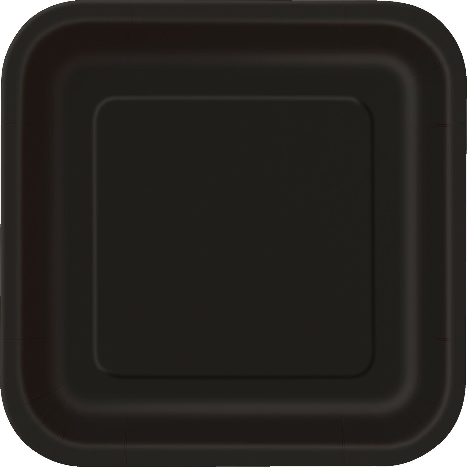 Black Large Square Paper Plates (Pack of 14)