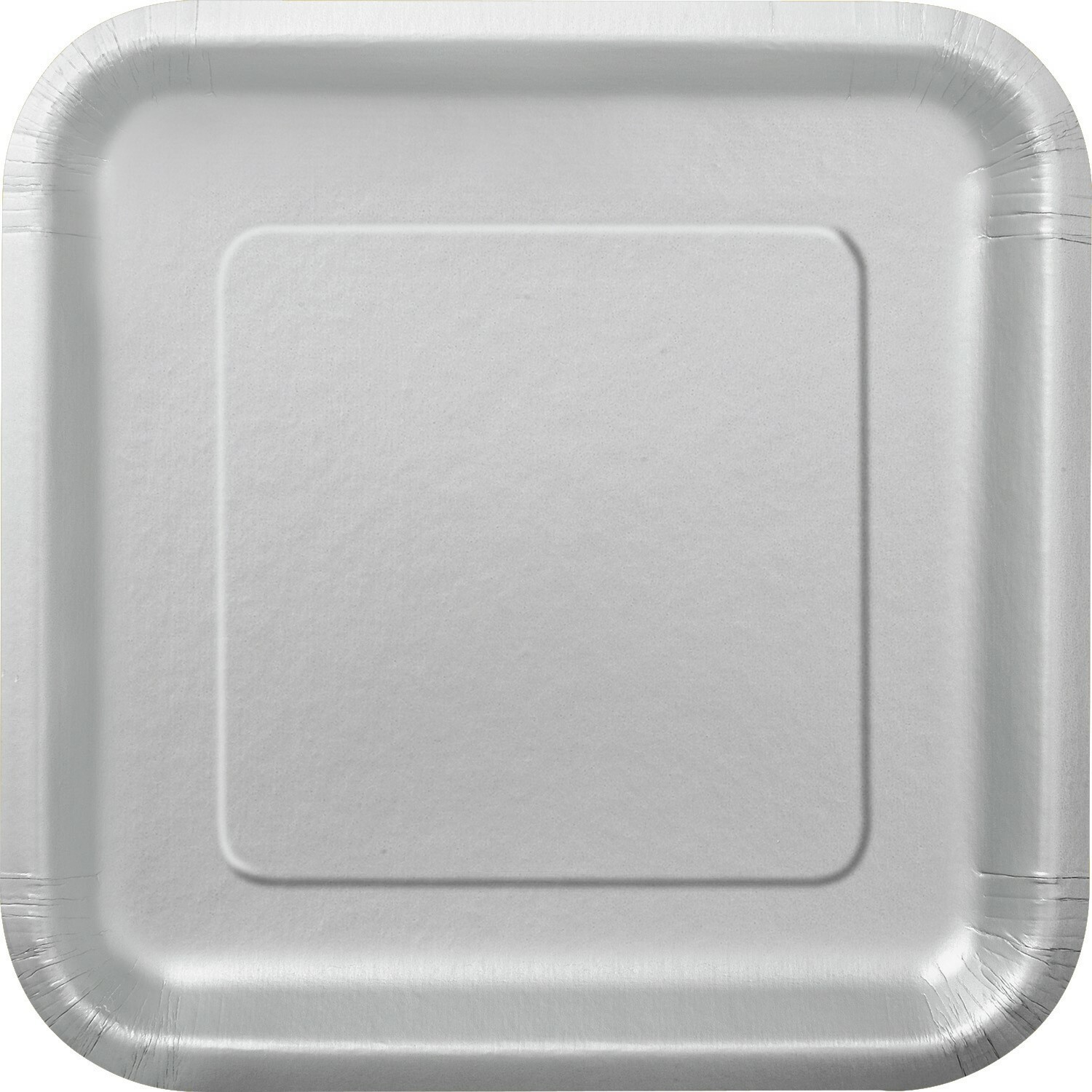 Silver Large Square Paper Plates (Pack of 14)
