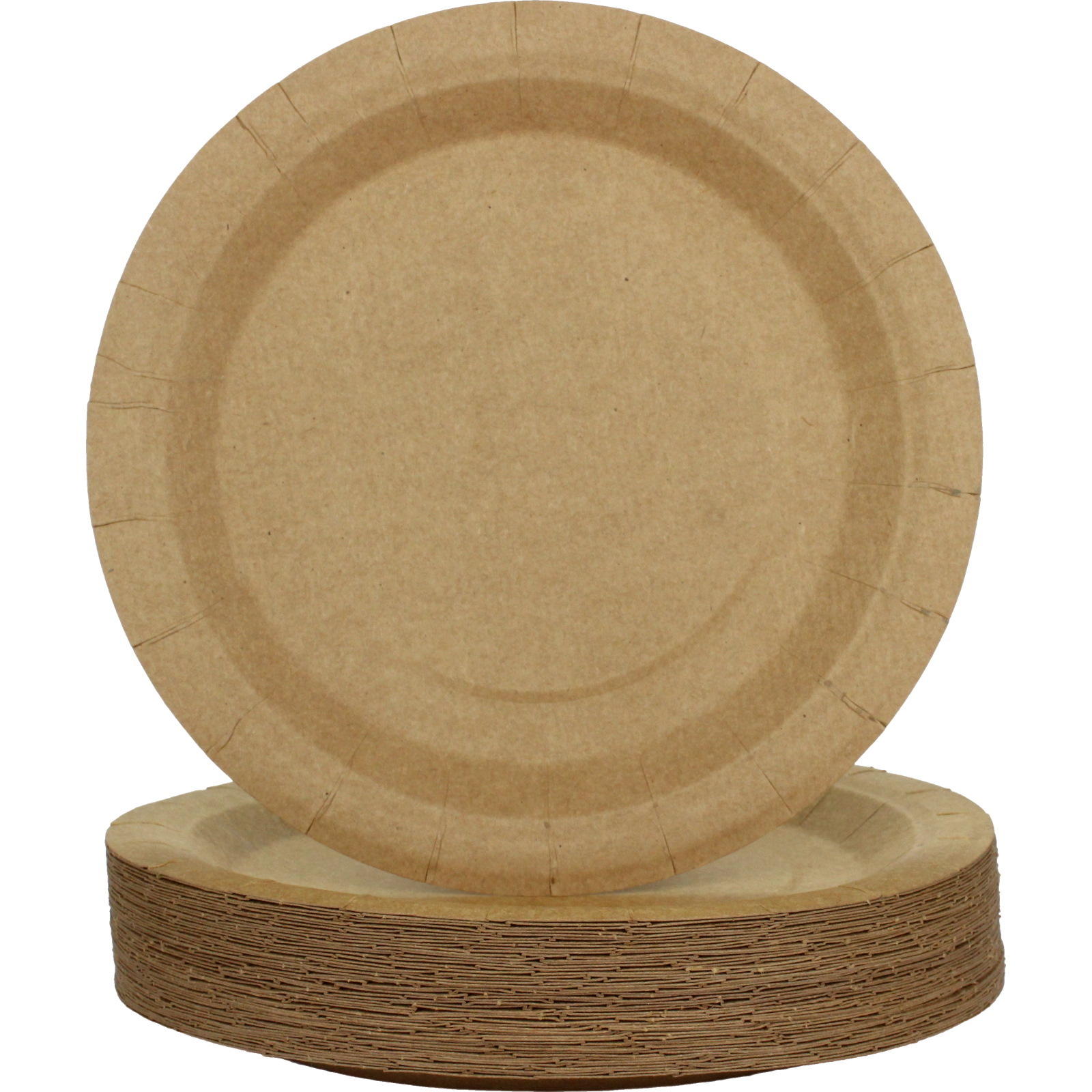 Brown Kraft Paper Large Plates (Bulk Pack of 50)