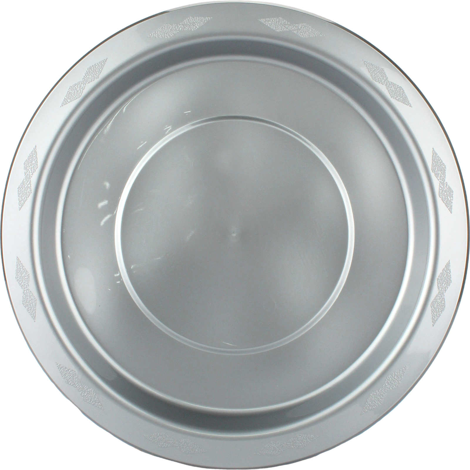 Silver 23cm Plastic Reusable Plates (Pack of 20)