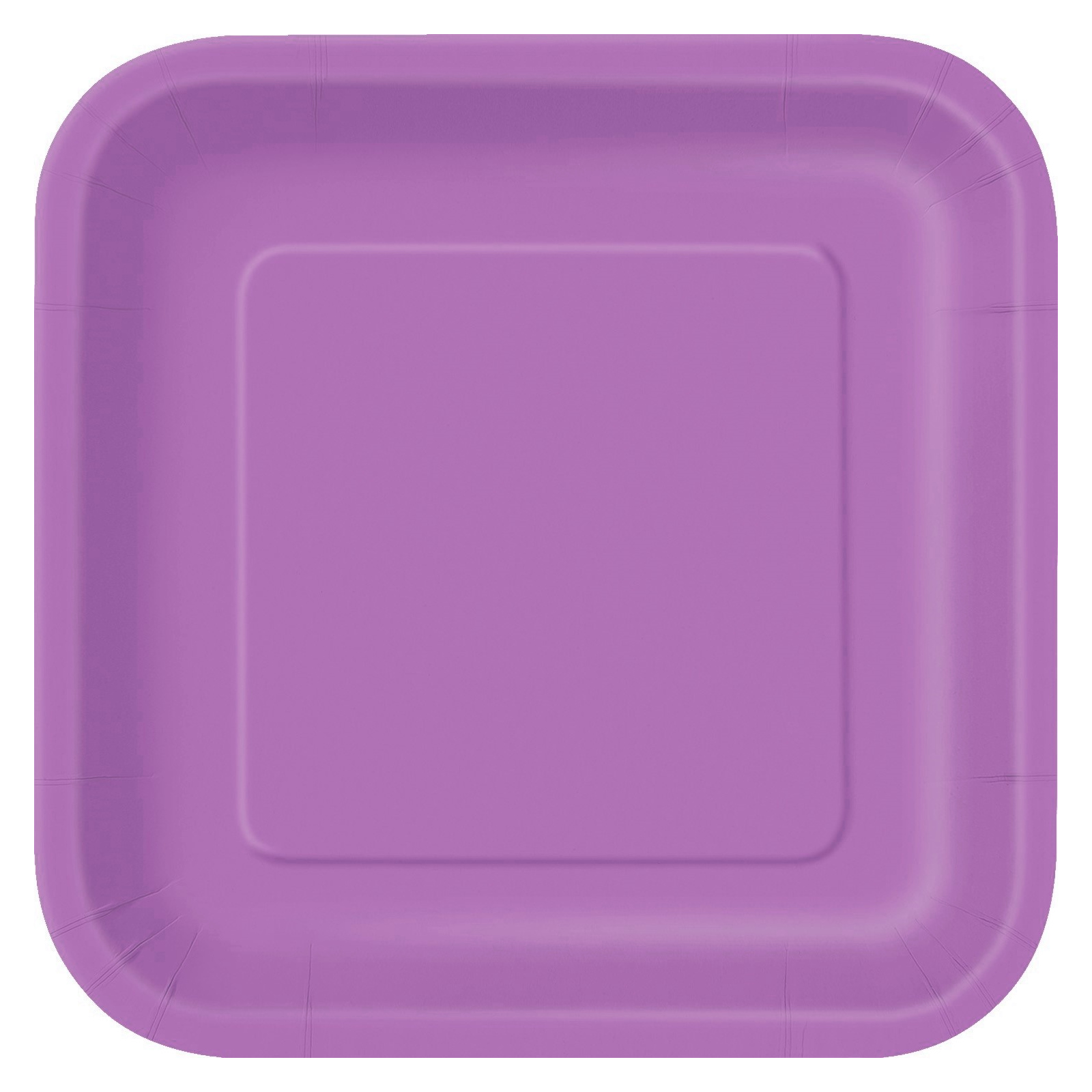 Pretty Purple 22.5cm Square Paper Plates (Pack of 8) 