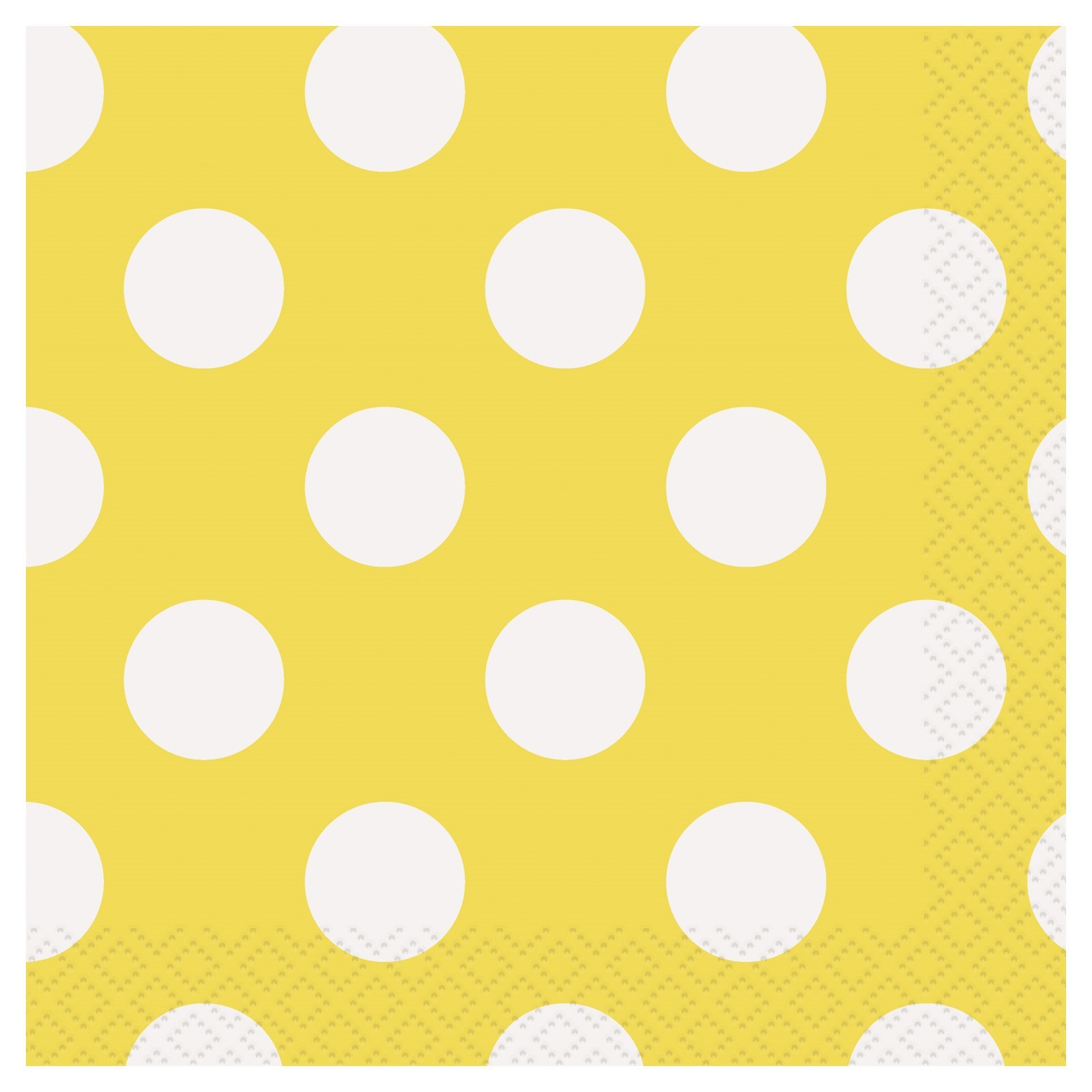 Yellow Polkadot Small Napkins (Pack of 16)