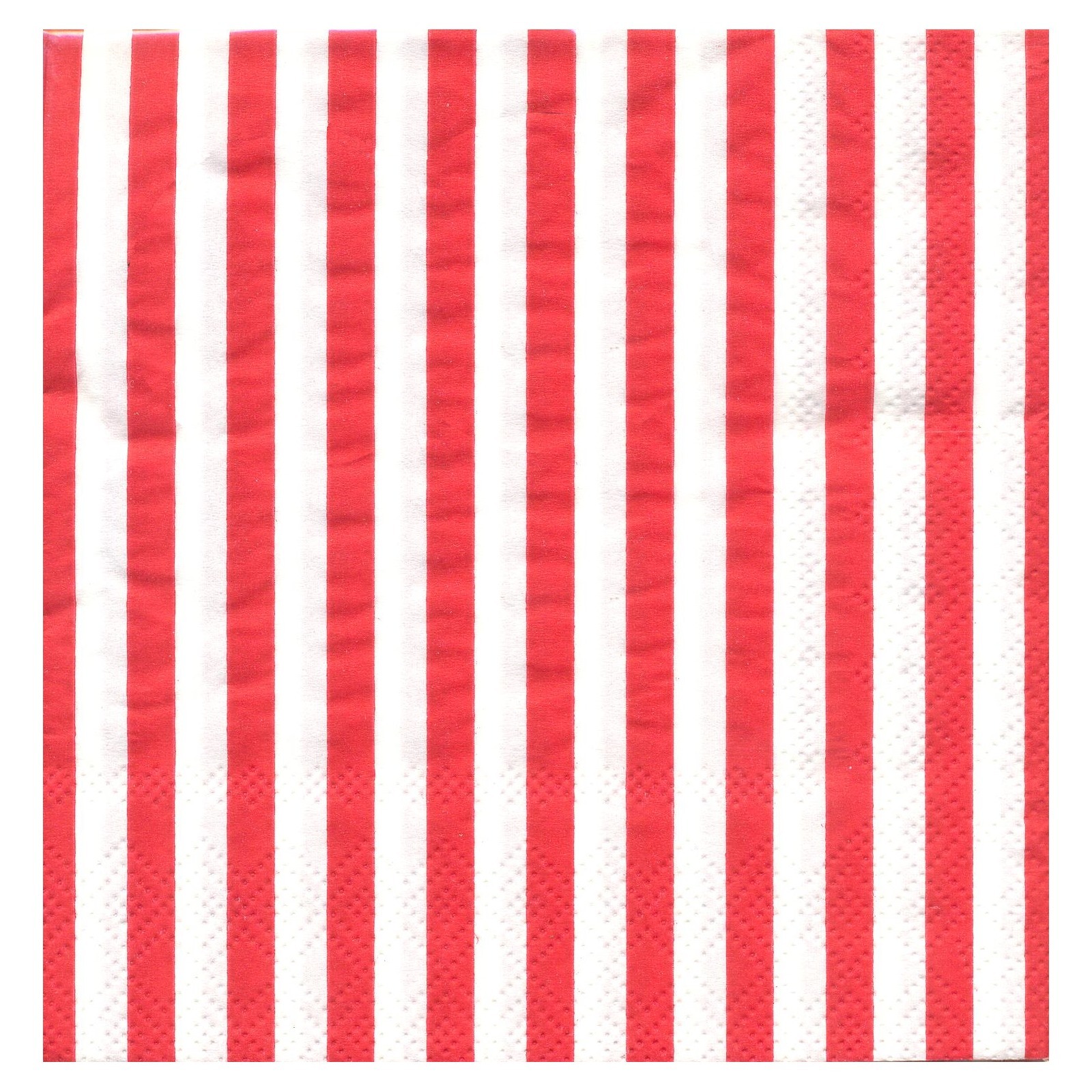 Red and White Stripe Small Napkins / Serviettes (Pack of 30)