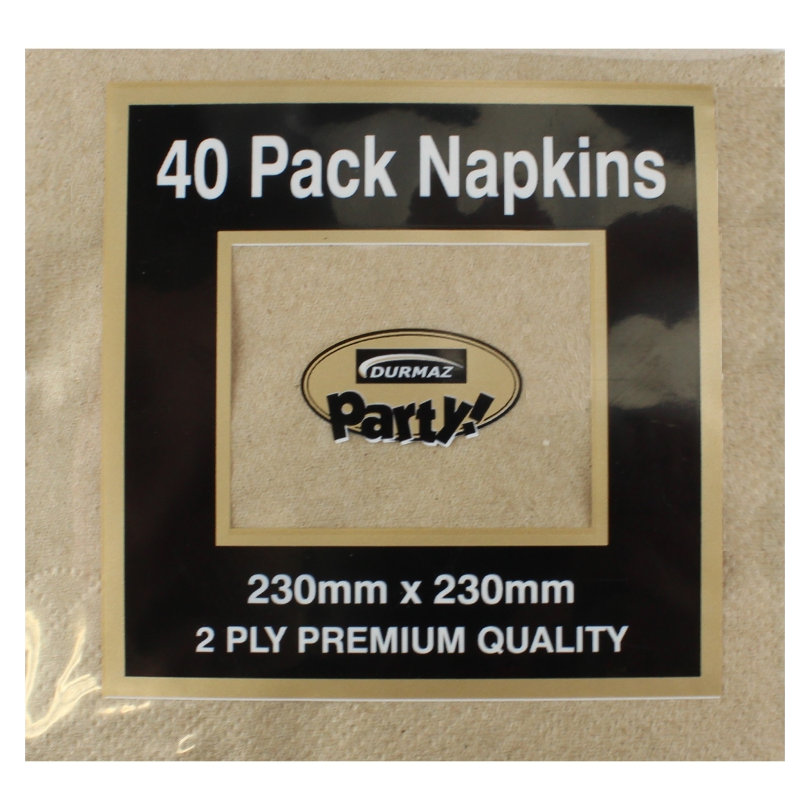 Brown Kraft Paper Small Napkins / Serviettes (Pack of 40)