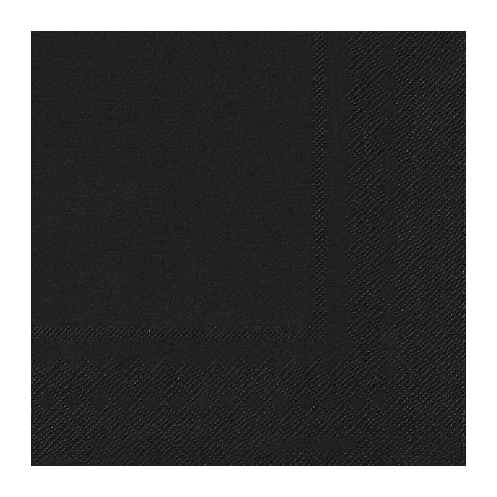 Midnight Black Small Paper Napkins / Serviettes (Pack of 50)