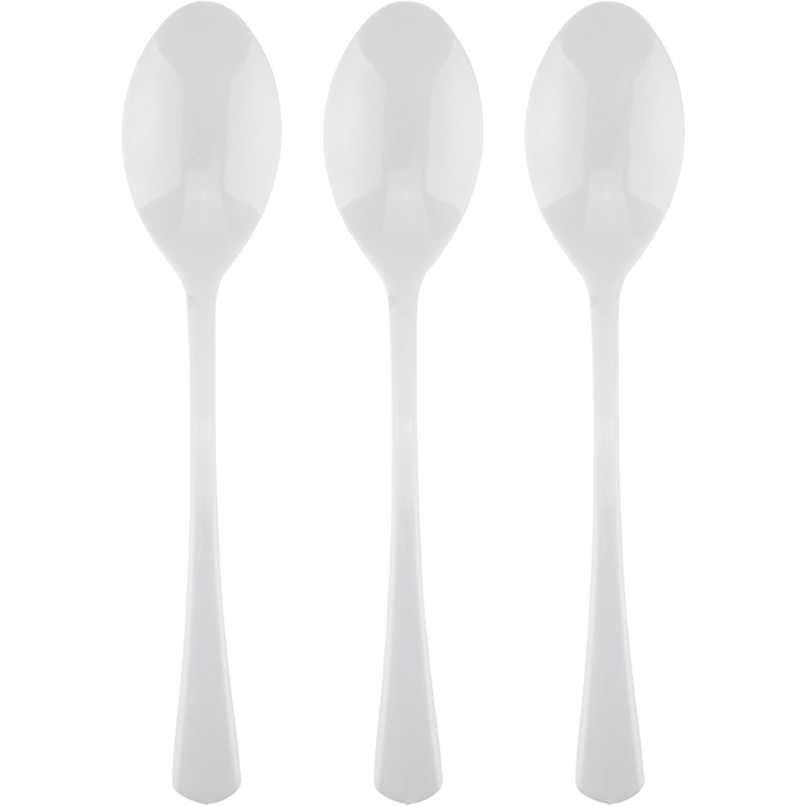 White Flair Reusable Plastic Spoons (Pack of 50)