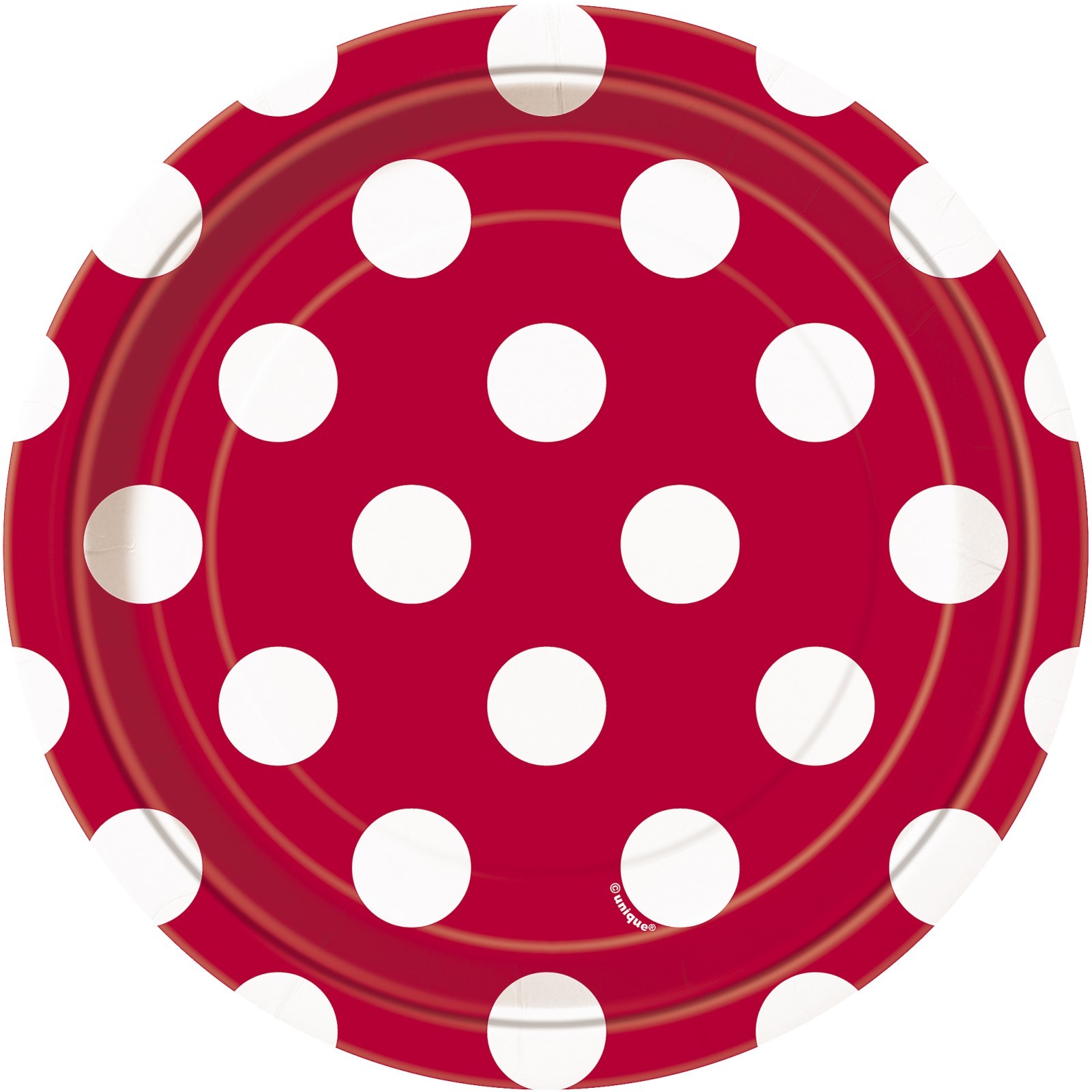Red Polkadot Small Plates (Pack of 8)