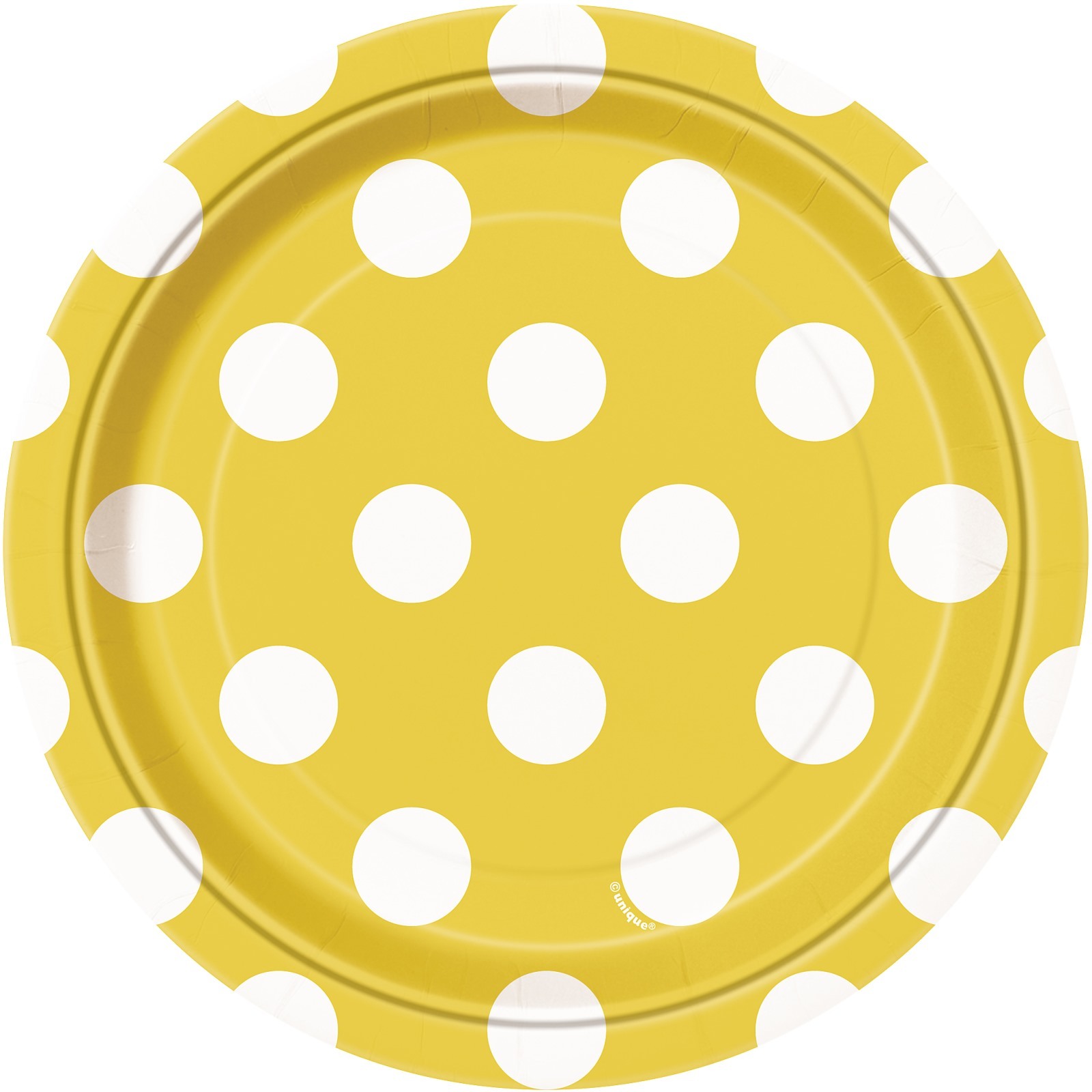 Yellow Polkadot Small Plates (Pack of 8)