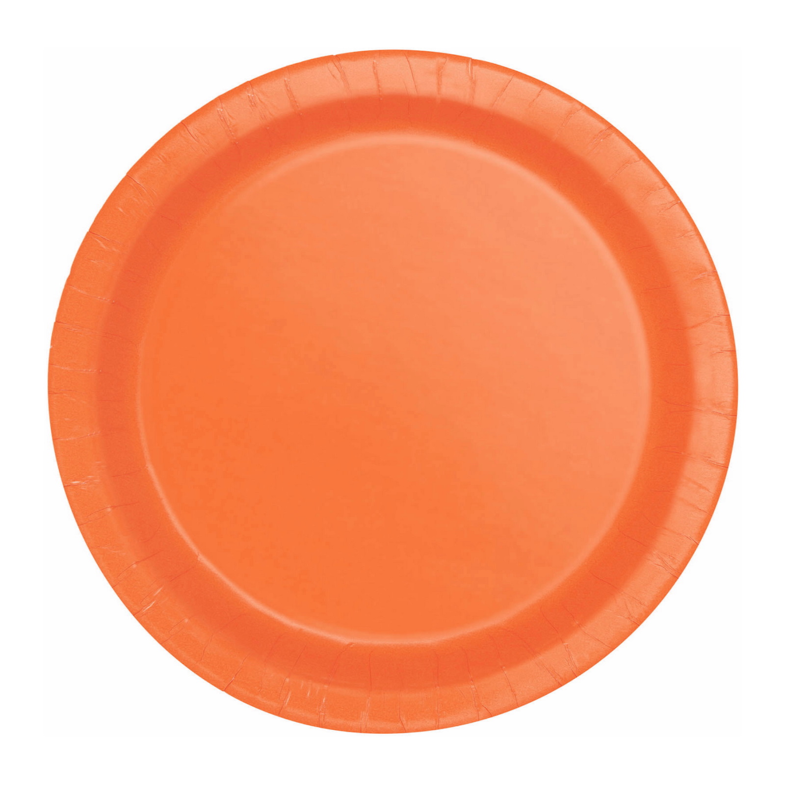 Orange Small Round Paper Plates (Pack of 8)