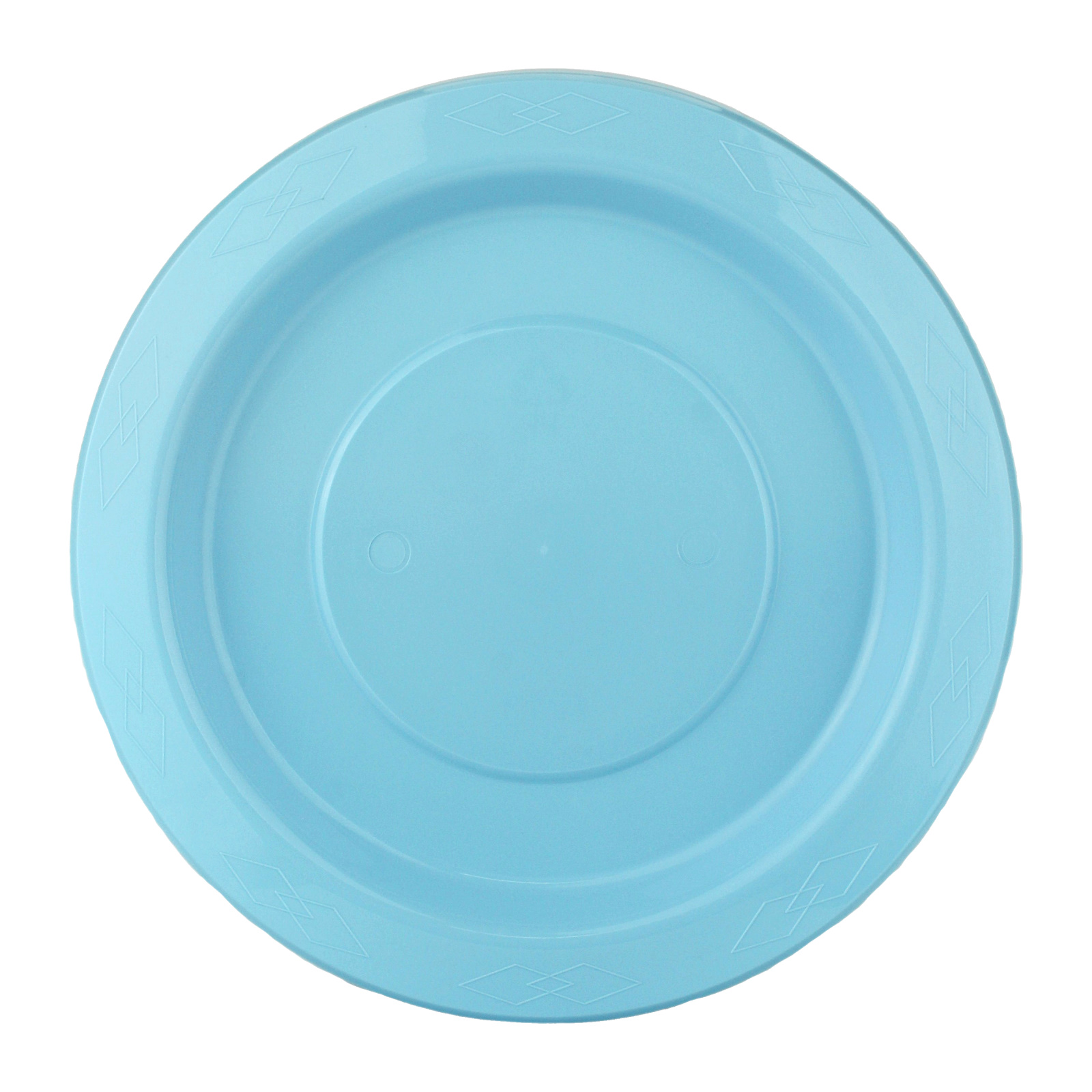 Ice Light Blue 18cm Plastic Reusable Plates (Pack of 20)