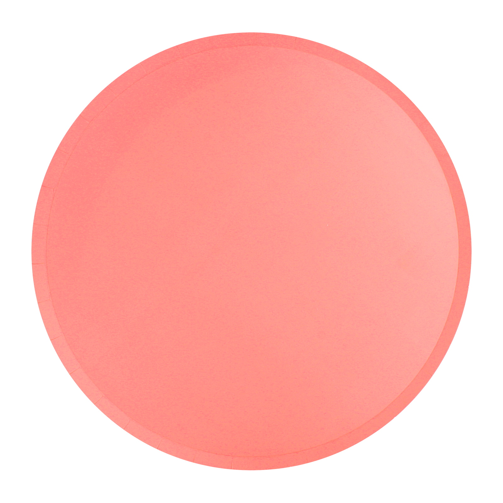 Neon Coral Small Paper Plates (Pack of 12) 