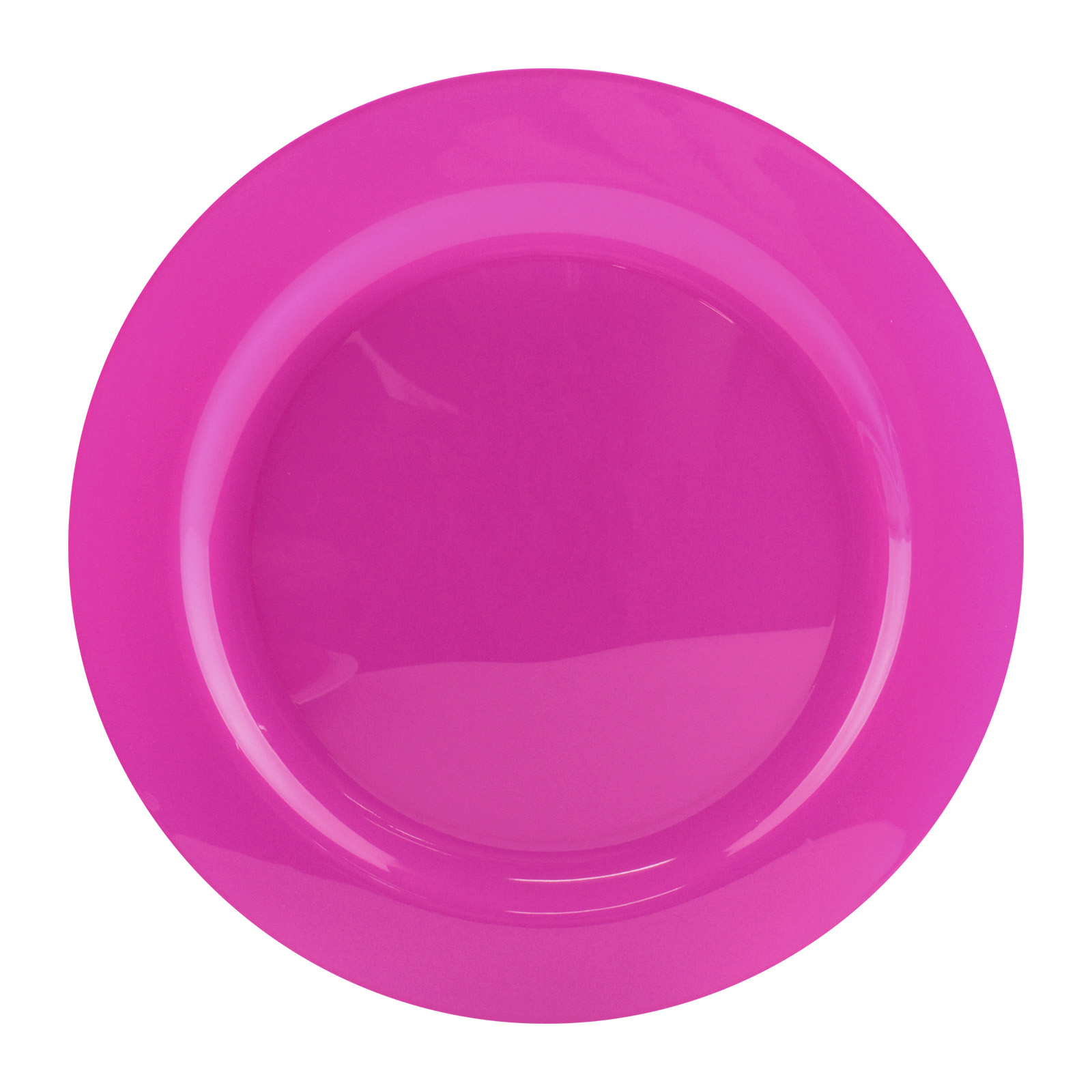 Fuchsia Pink 18cm Plastic Reusable Plates (Pack of 10) 