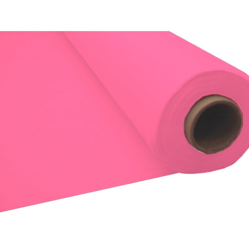 Hot Pink Plastic Table Roll Tablecloth 30m