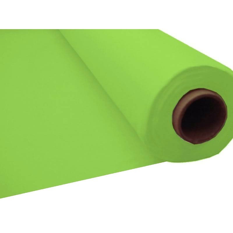 Lime Green Plastic Table Roll Tablecloth 30m