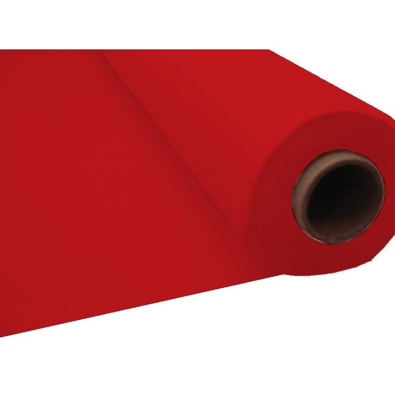 Red Plastic Table Roll Tablecloth 30m