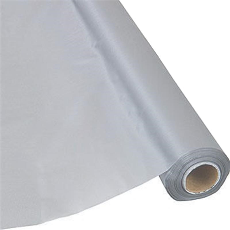 Silver Plastic Table Roll Tablecloth 30m