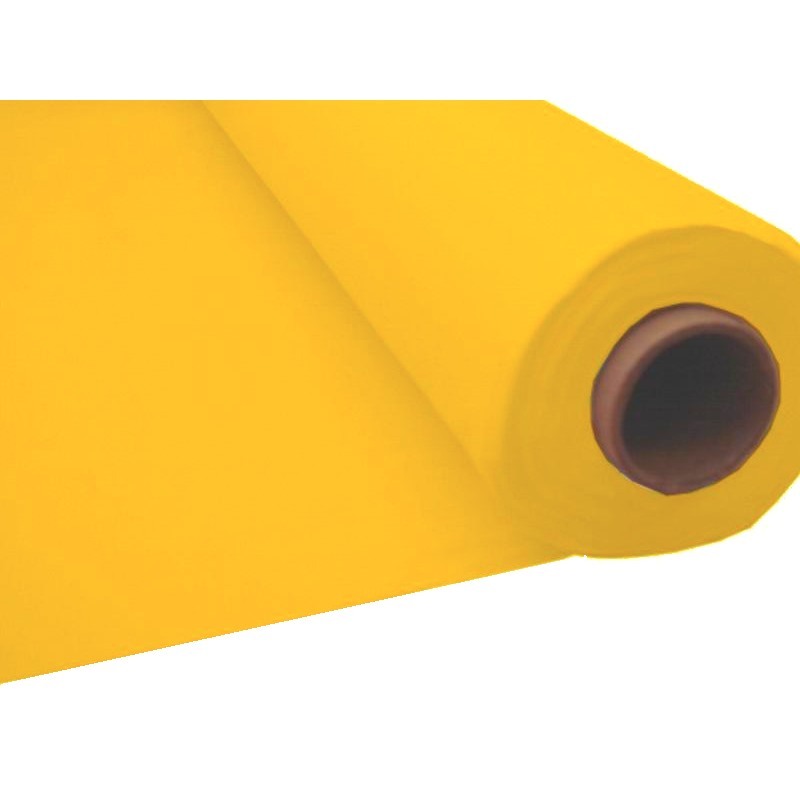 Yellow Plastic Table Roll Tablecloth 30m