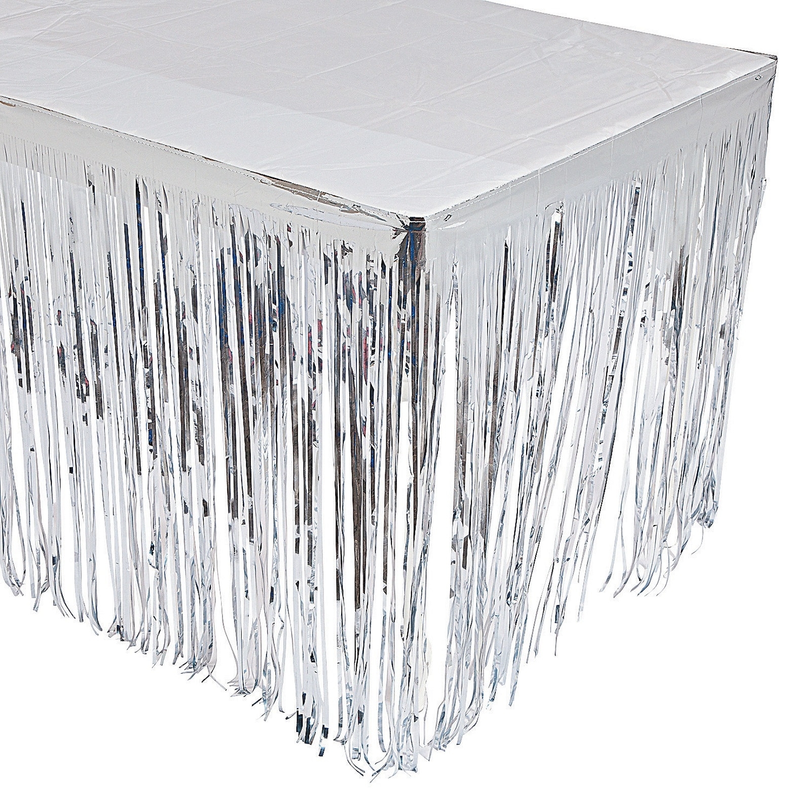Silver Foil Table Skirt
