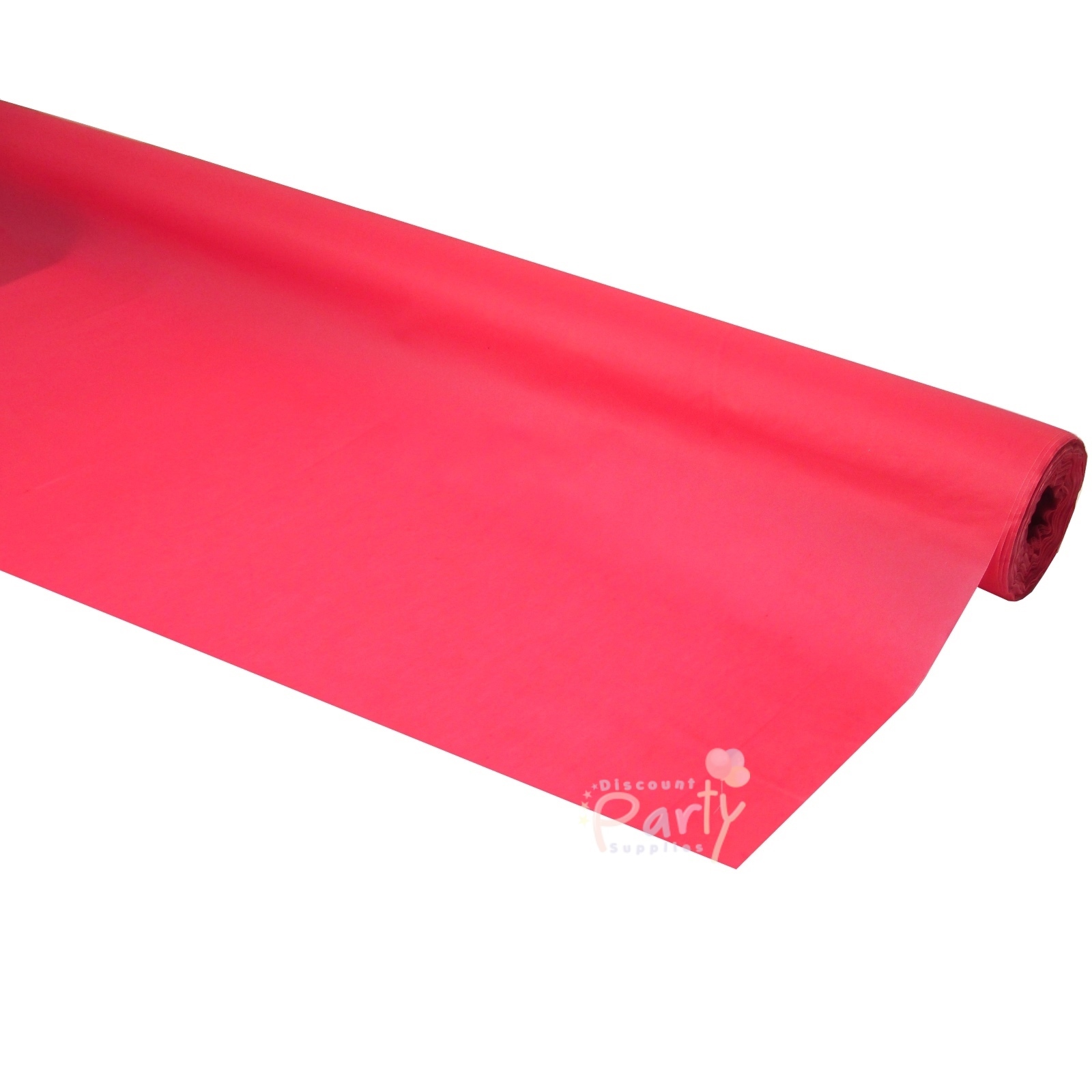 Red Plastic 30m Table Roll