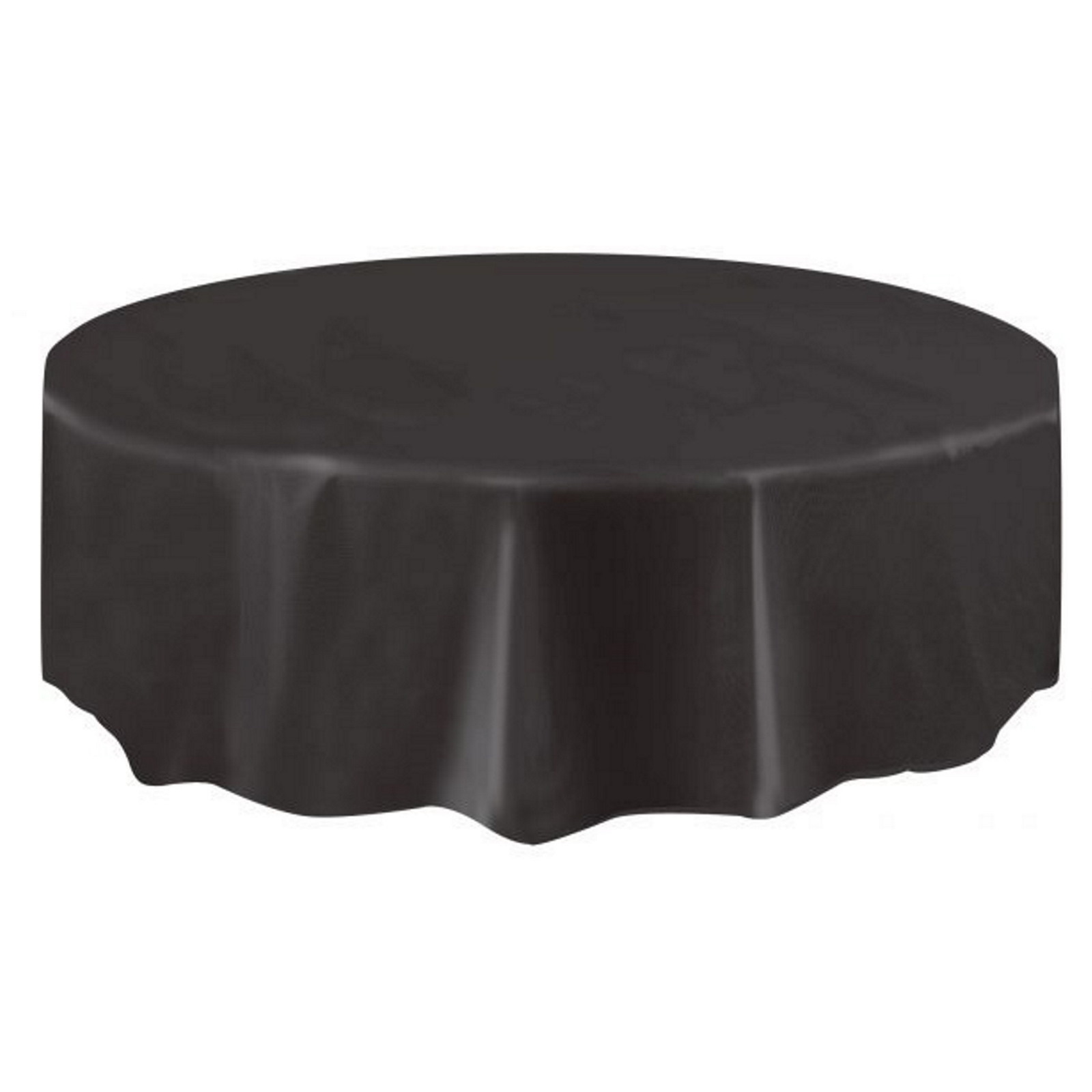 Black Round Plastic Tablecloth