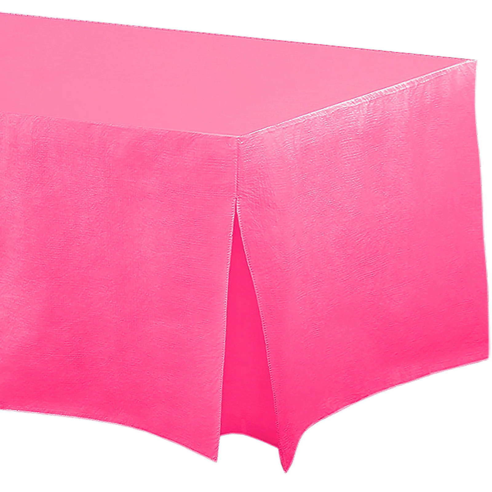Hot Pink Vinyl Flannel-backed Table Fitter Tablecloth