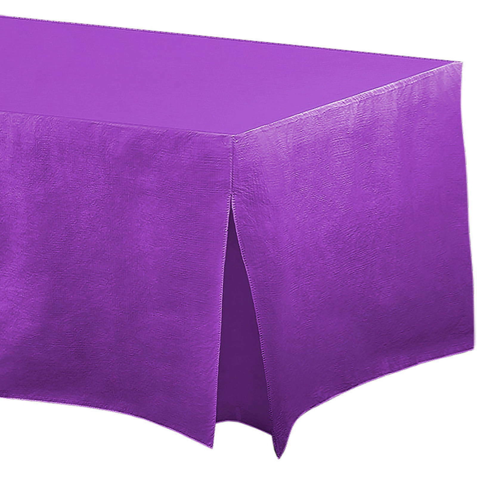 Purple Vinyl Flannel-backed Table Fitter Tablecloth