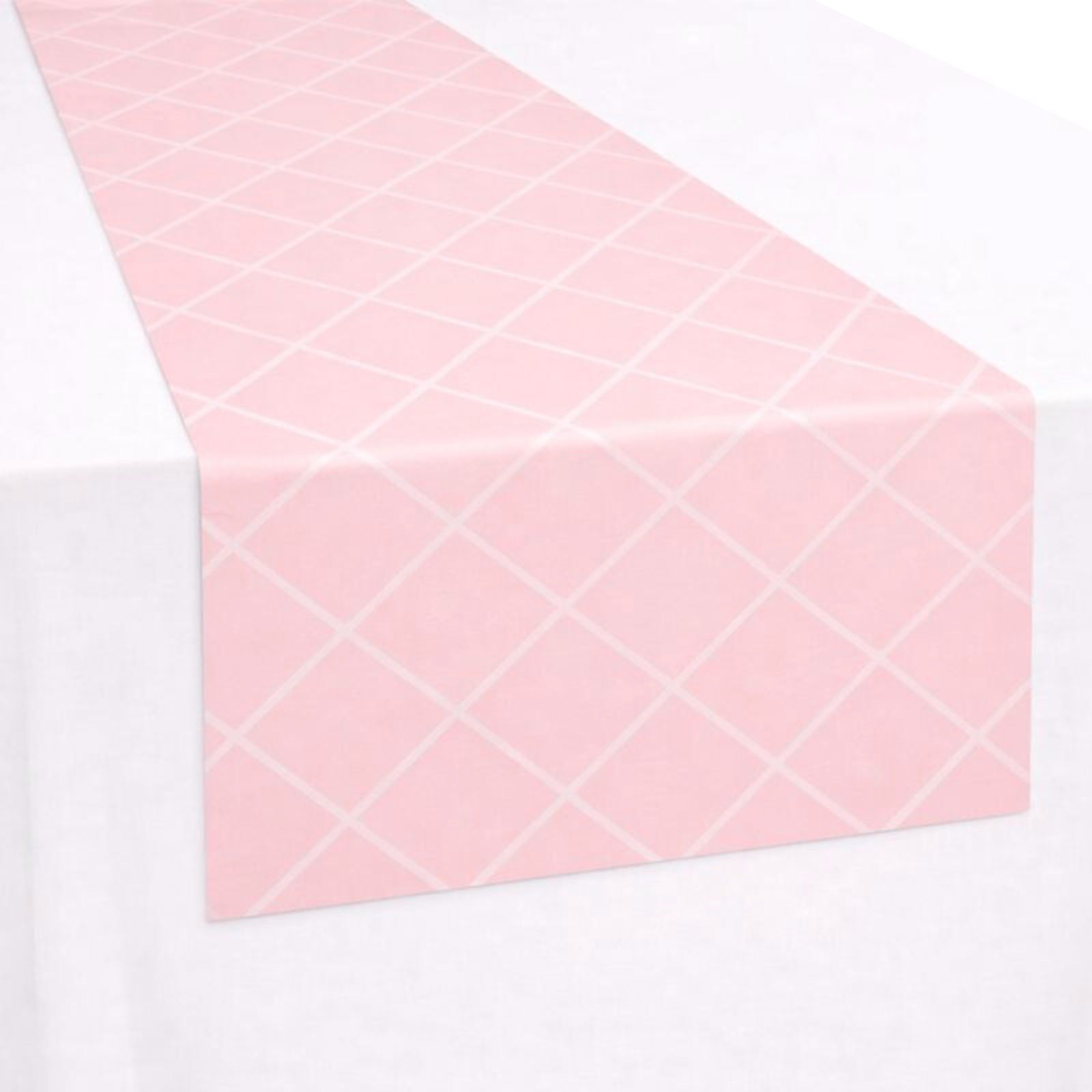 Light Pink Diamond Reversible Table Runner