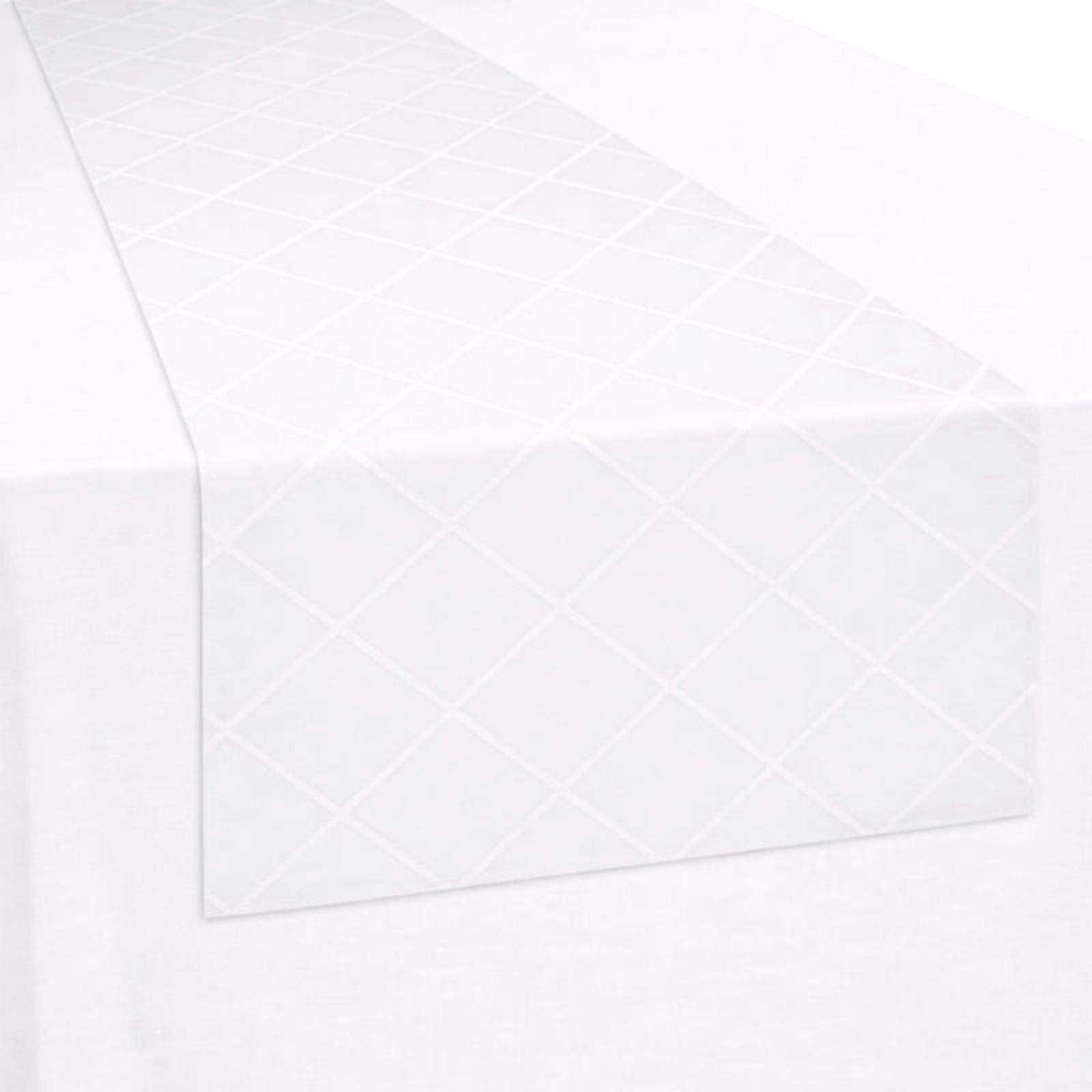 White Diamond Reversible Table Runner