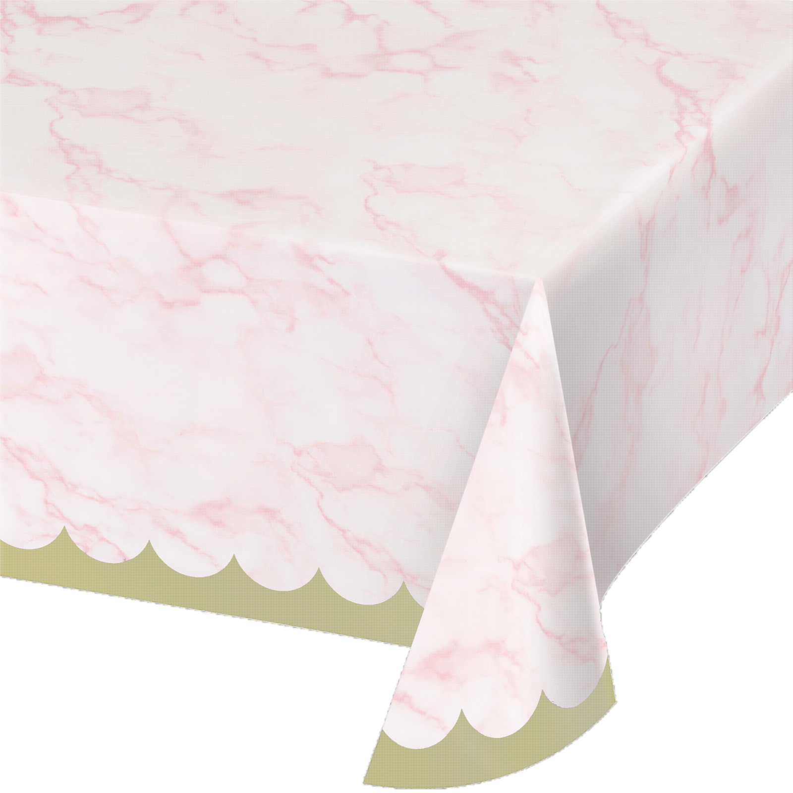 Pink Marble Paper Tablecloth