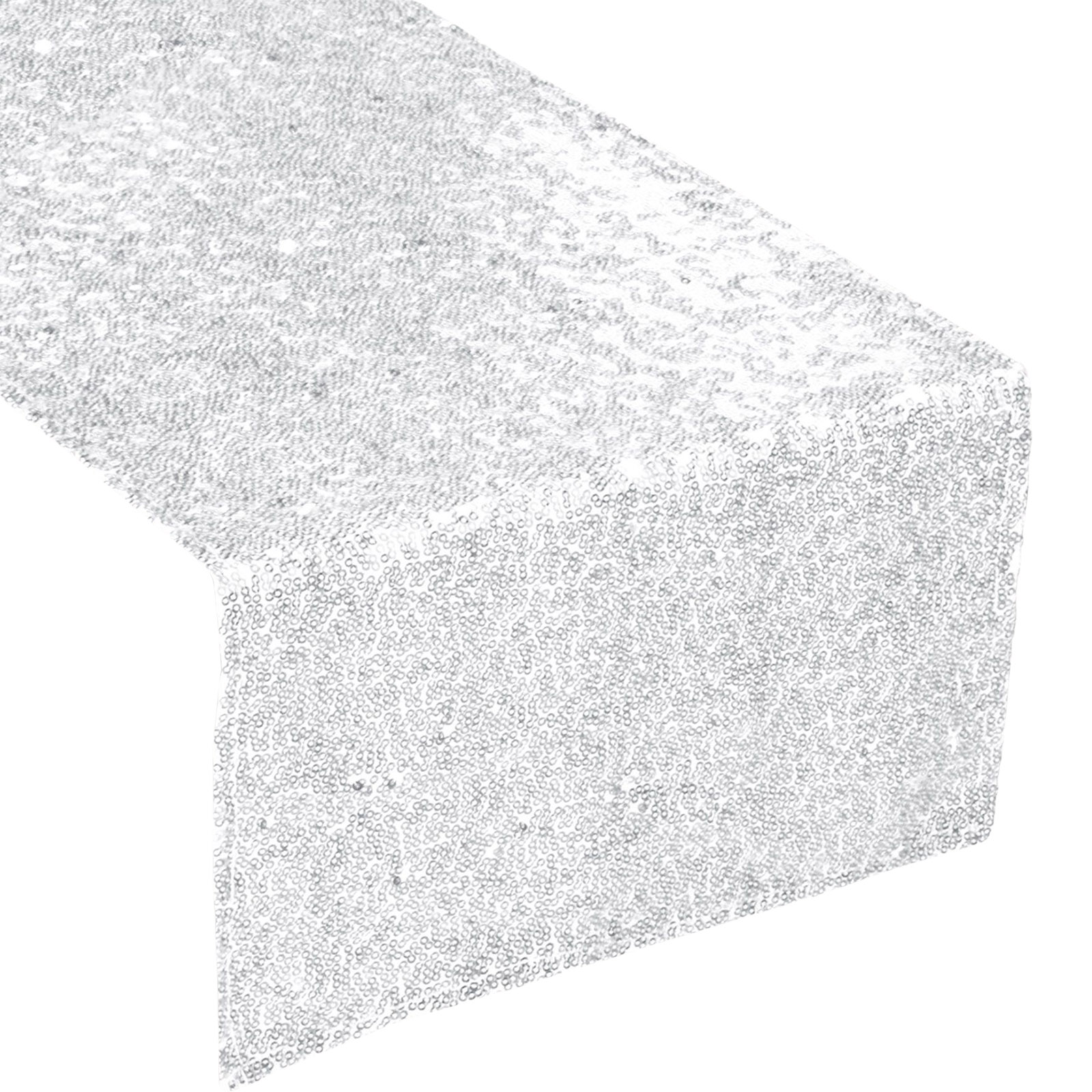 White Sequin Table Runner (29cm x 191cm)