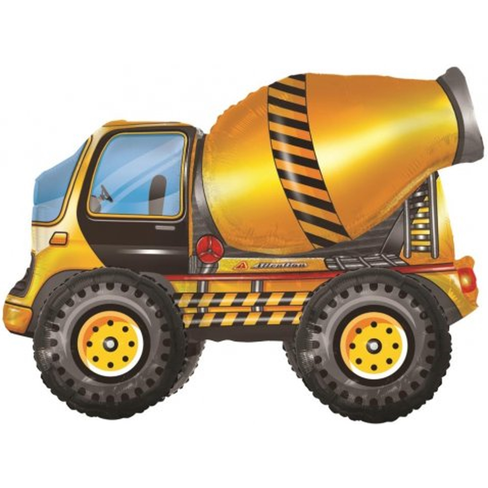 Standing Airz Cement Mixer Air Fill Foil Balloon 64cm