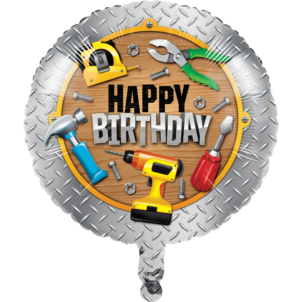Handyman Happy Birthday Helium Balloon