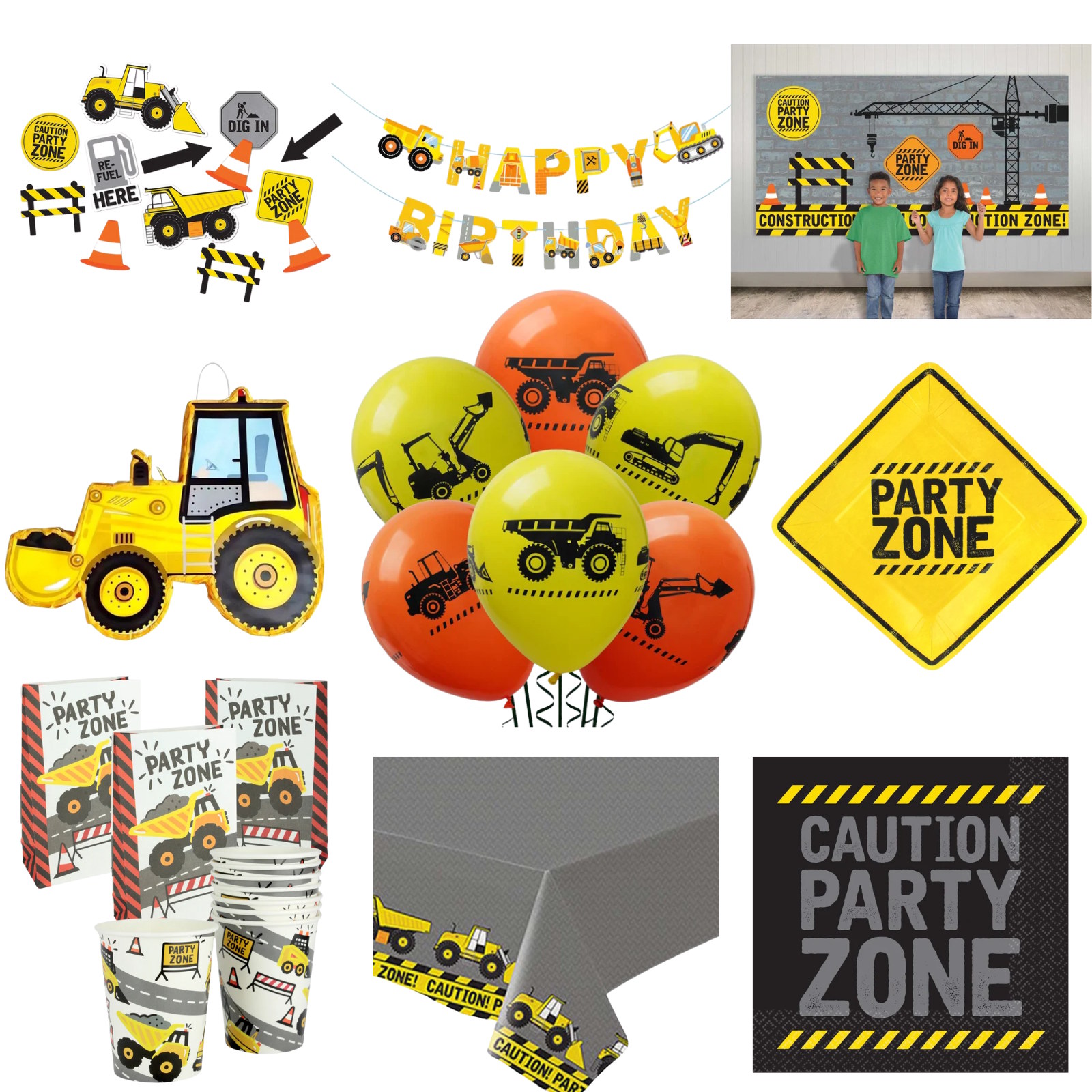 Construction Zone Mega Party Set for 8 Guests 