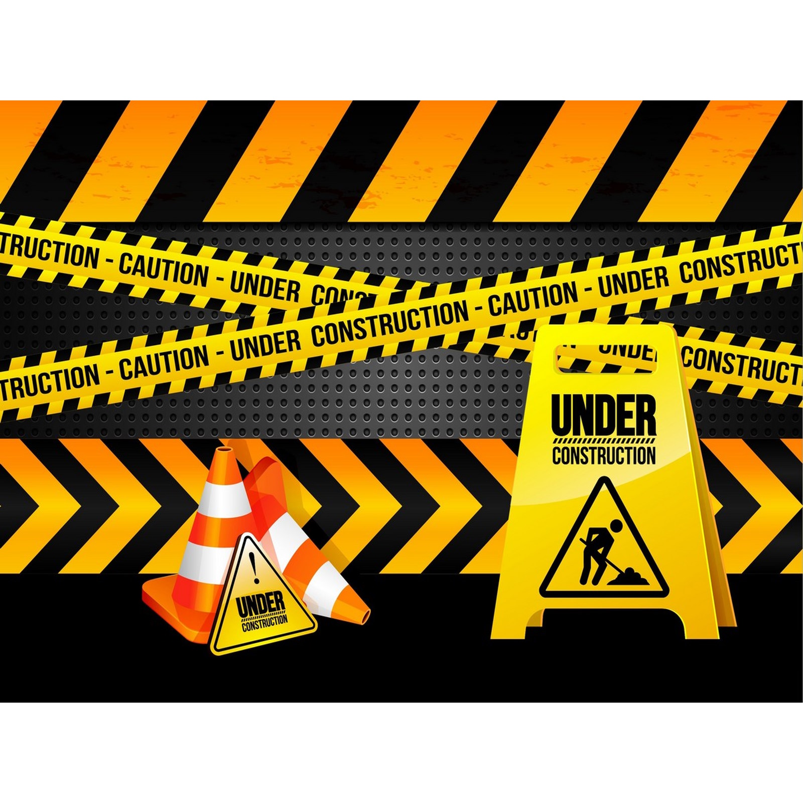 Construction Fabric Backdrop