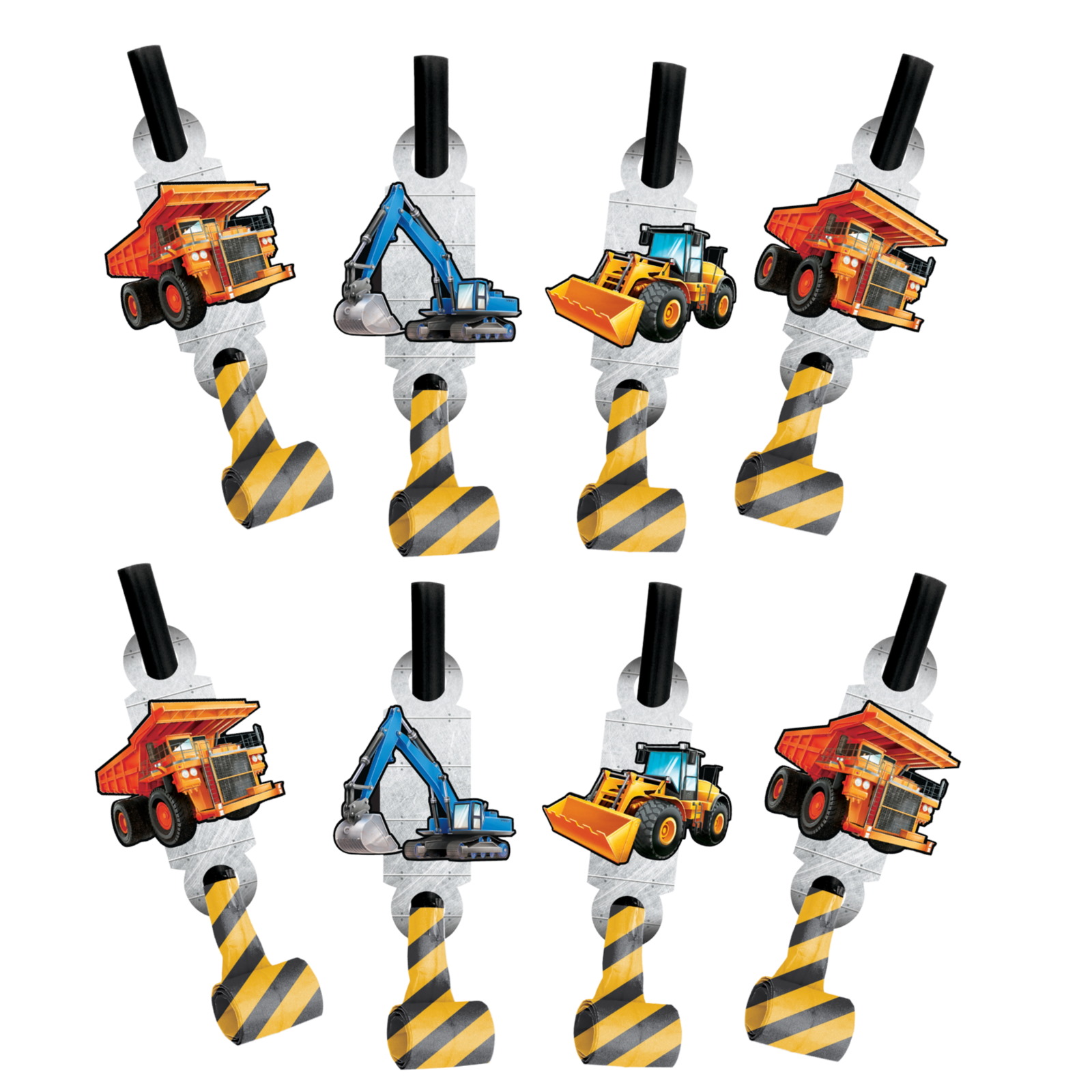 Big Dig Construction Blowers (Pack of 8)