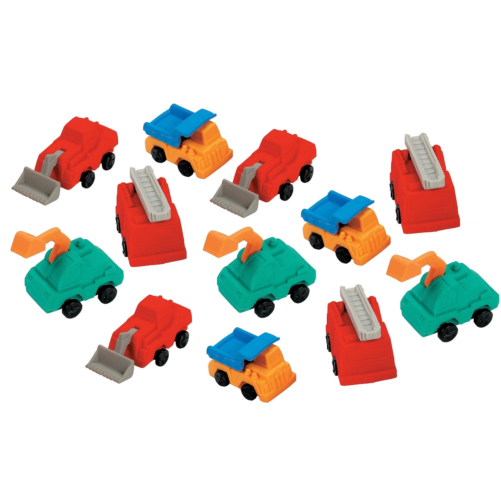 Construction Truck Erasers (Pack of 12)