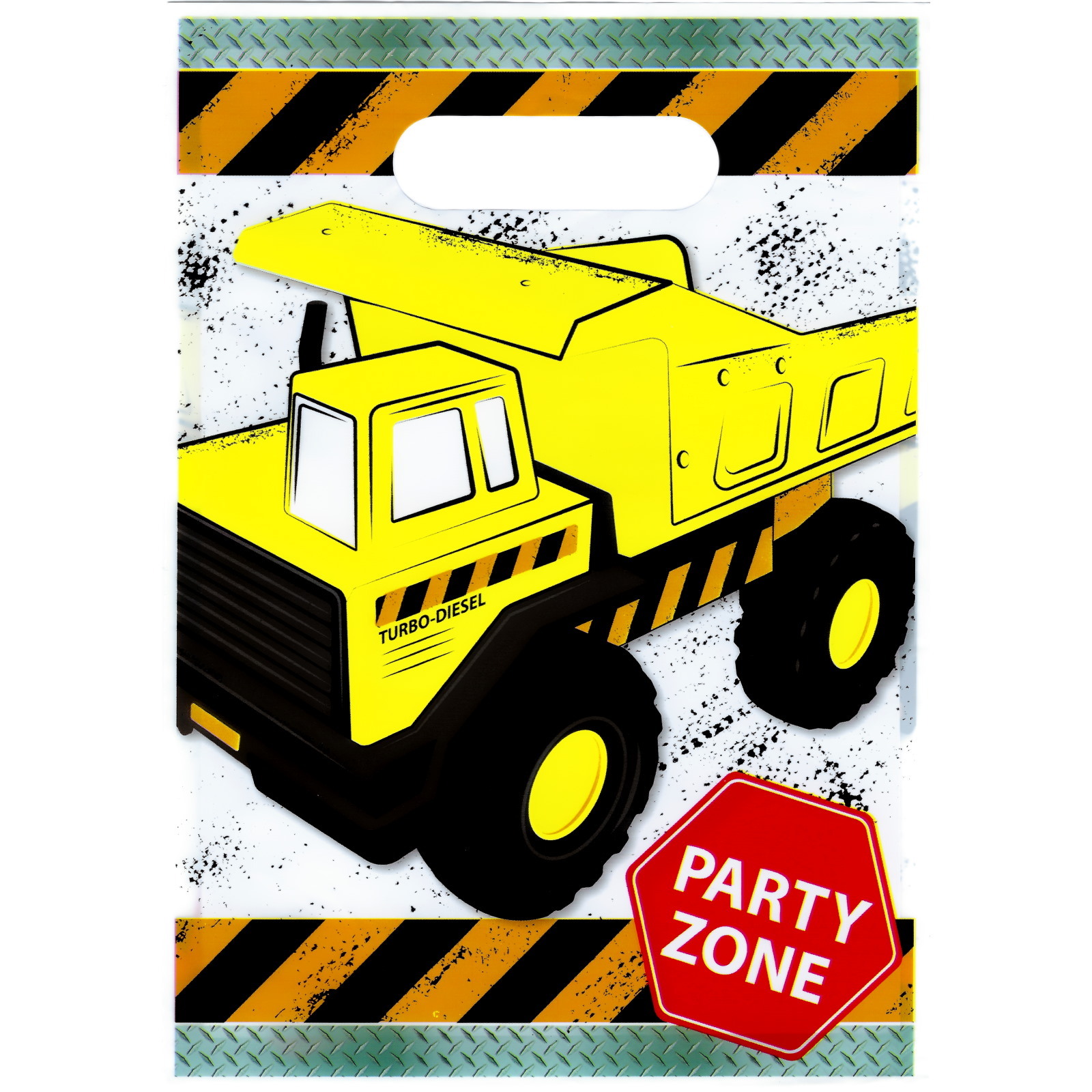 Construction Truck Party Plastic Lolly/Treat Bags (Pack of 8)