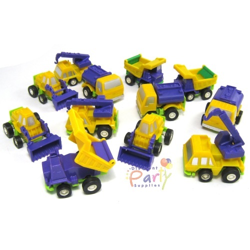 Mini Construction Vehicles (Pack of 12)